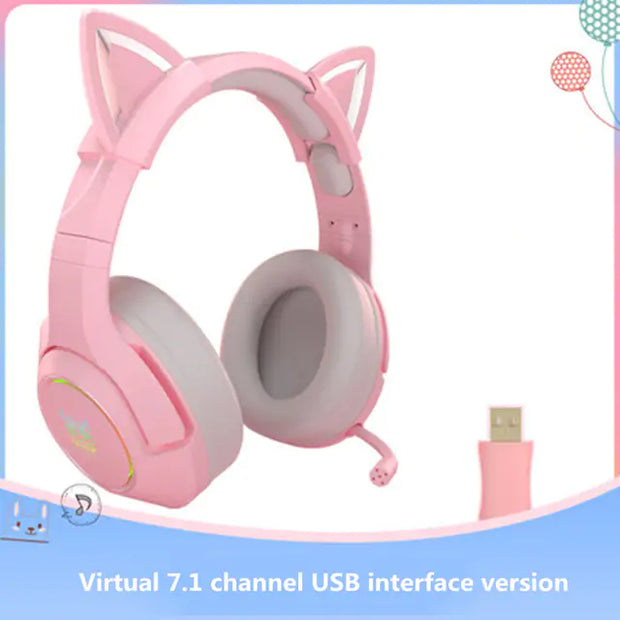 Cute Cat Ear Headphone with Mic - 3 Million LLC