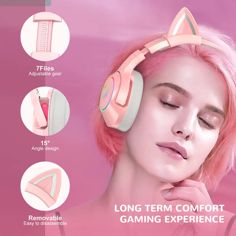 Cute Cat Ear Headphone with Mic - 3 Million LLC