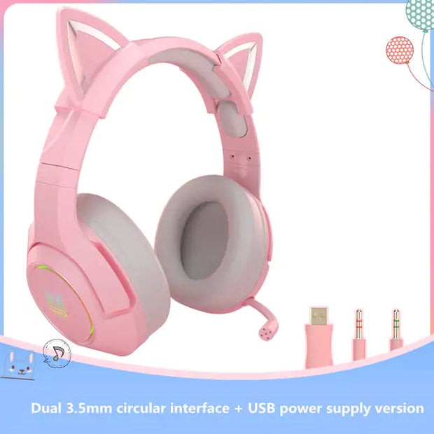 Cute Cat Ear Headphone with Mic - 3 Million LLC